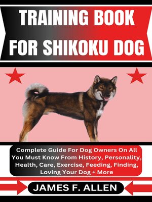 cover image of TRAINING BOOK FOR SHIKOKU DOG